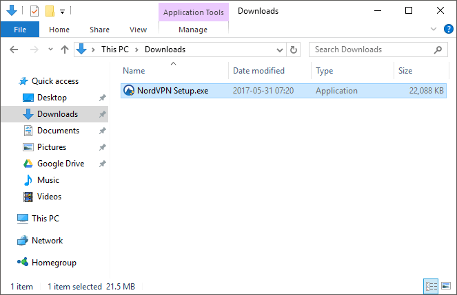 nordvpn for windows 10 download