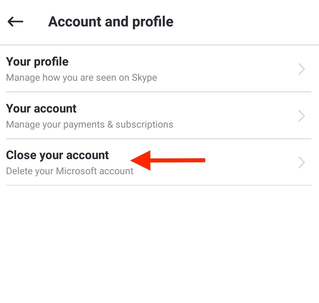 how to delete skype account online