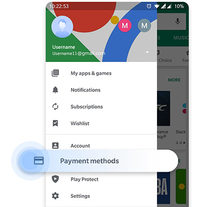 how to logout from play store