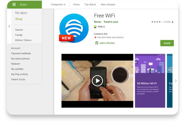 swift wifi app download to android free