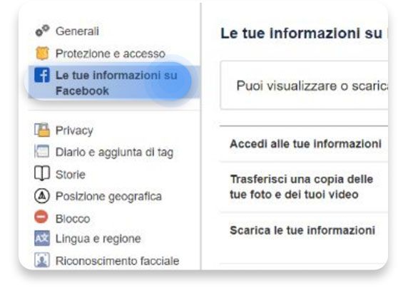 eliminare account facebook