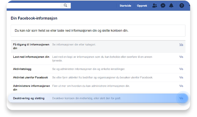 Hvordan slette Facebook? | NordVPN