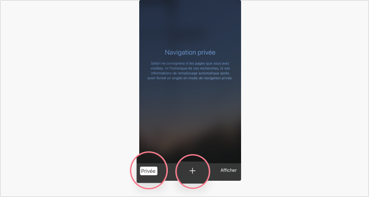 Safari：在iOS上打開一個私人導航窗口