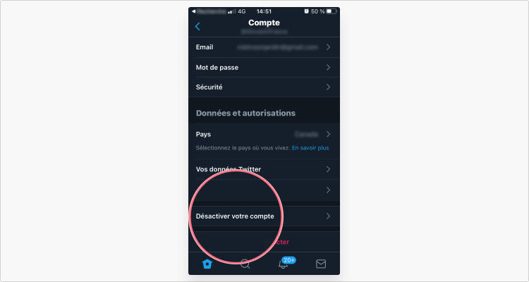 Supprimer Twitter Depuis un appareil iOS étape 5