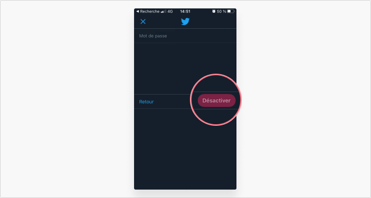 Supprimer Twitter Depuis un appareil iOS étape 7