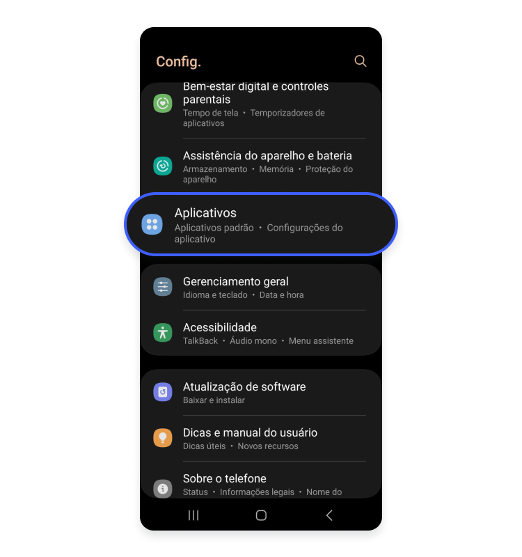 limpar cache aplicativos individuais no Android: passo nº2