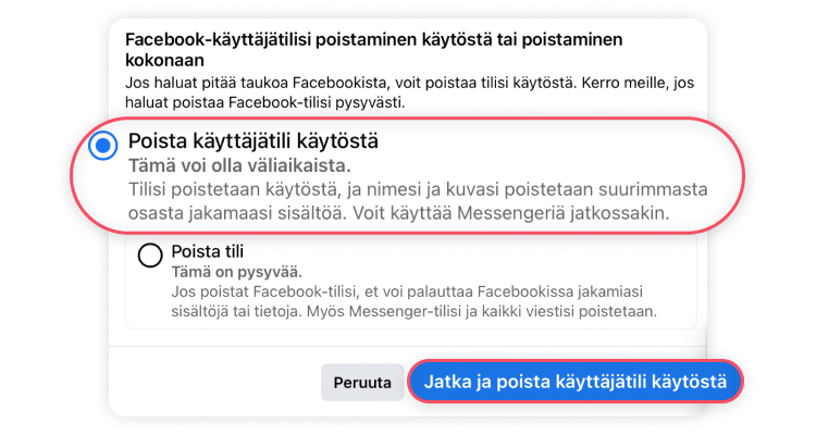 Facebook-tilin poistaminen tai piilottaminen | NordVPN