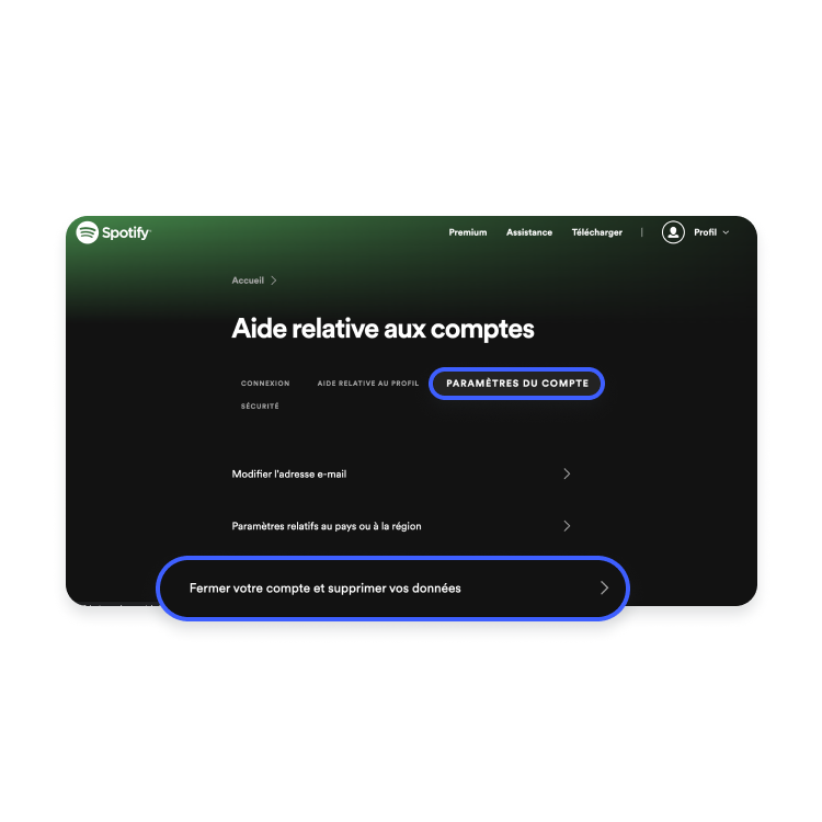 Supprimer un compte Spotify (Premium ou Gratuit) NordVPN