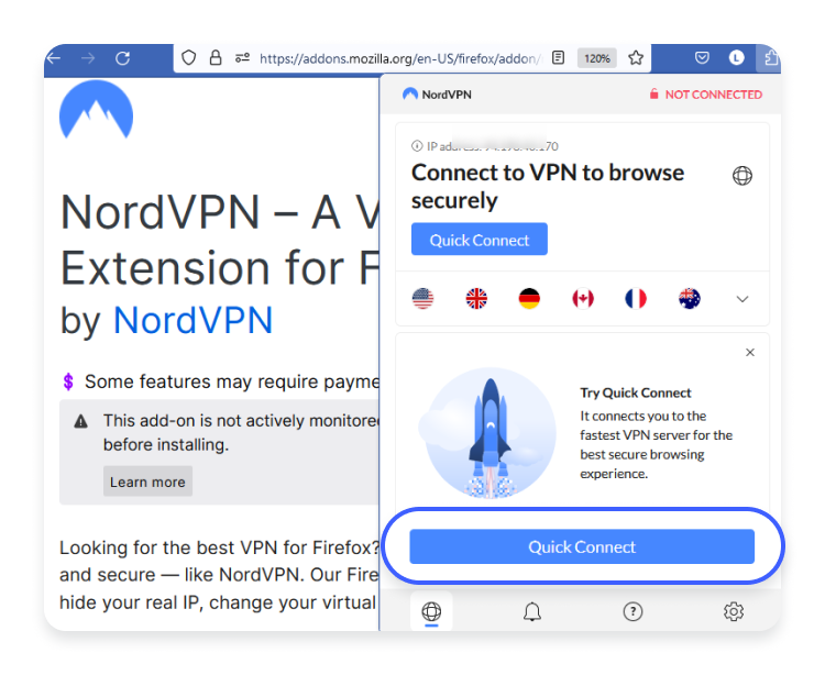 Secured Vpn With Firefox Addon - 1click Vpn thumbnail