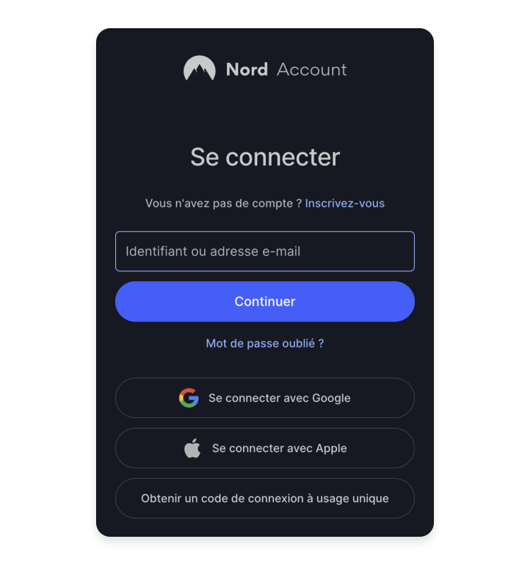 connectez-vous nord account