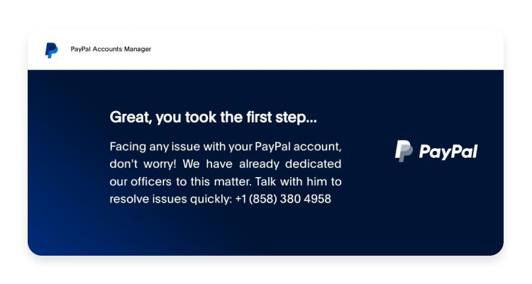 Paypal fake customer service scams