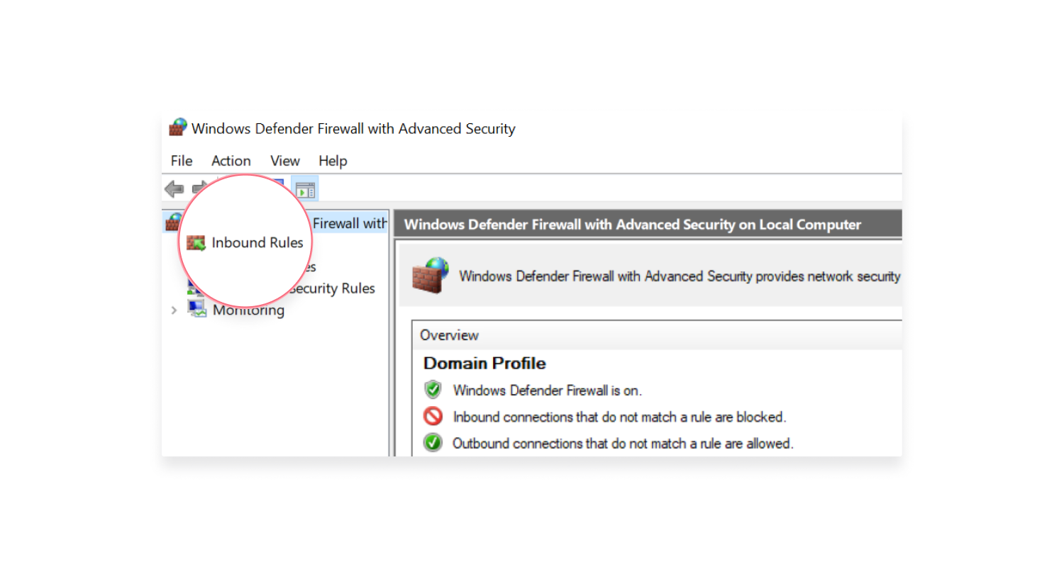 inbound rules action