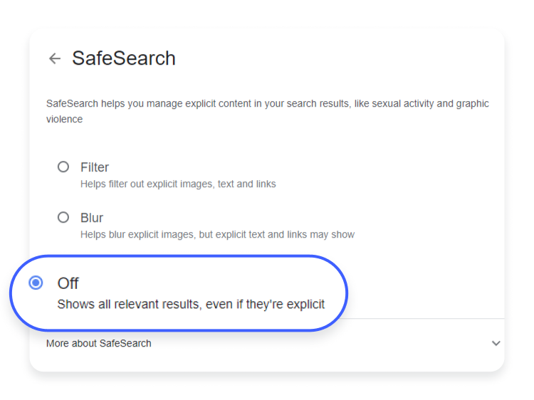 Maps Videos News: More Tools 1. Safesearch On, PDF, Internet Forum