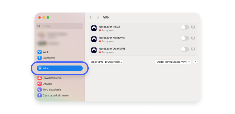 2 instrukcja jak włączyć VPN na macOS