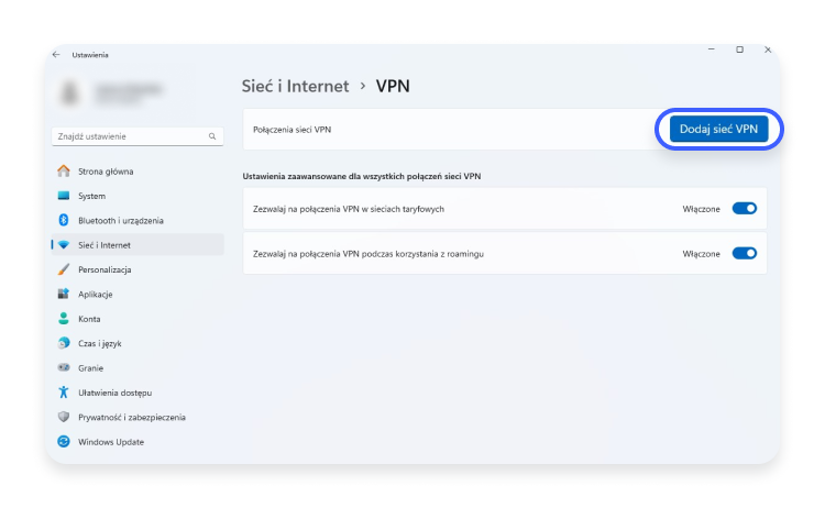 3 instrukcja jak włączyć VPN na Windows