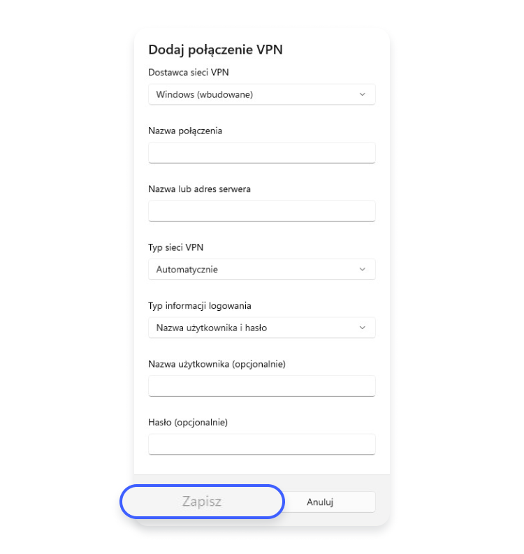 4 instrukcja jak włączyć VPN na Windows