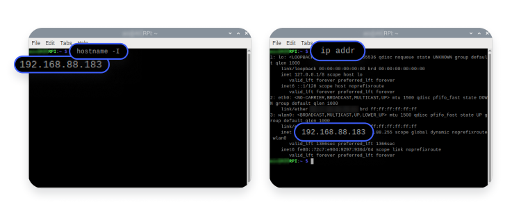 How to find a local Raspberry Pi IP address: 2nd way