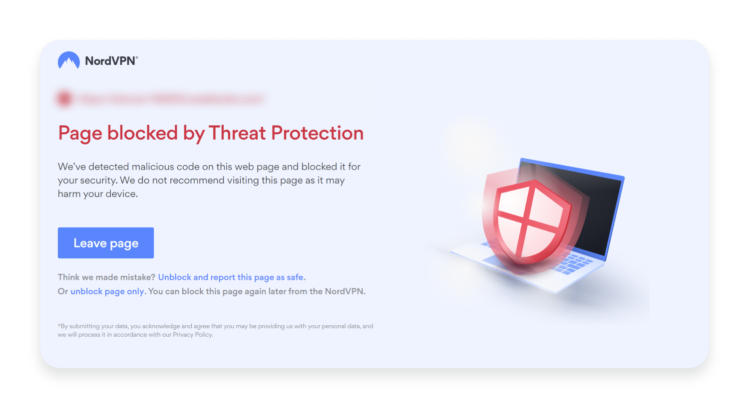 Threat Protection blocking a page