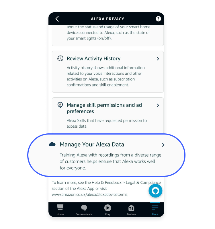 Manage your Alexa data