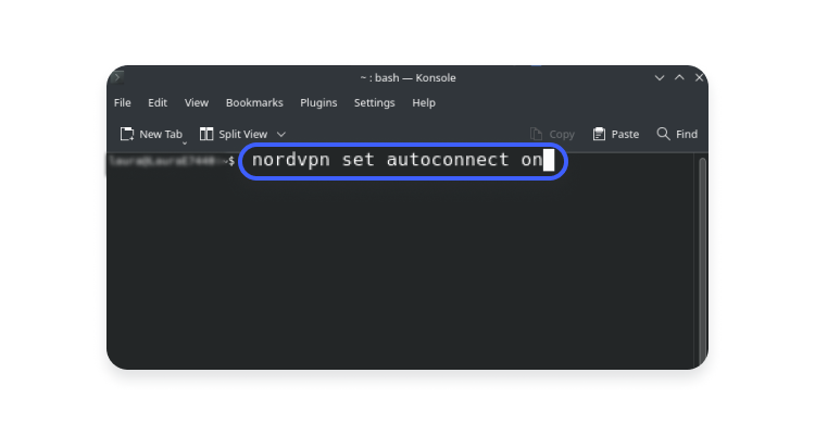 Configuration de connexion automatique sur Linux: Étape 1 - Tapez la commande