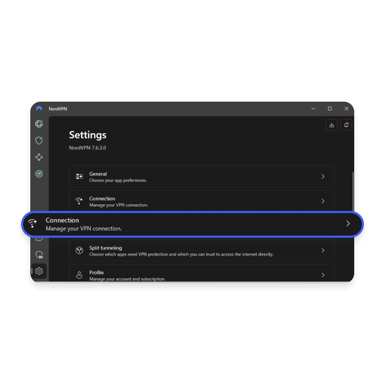 Configuración de conexión automática en Windows: Paso 2 - Abra la conexión