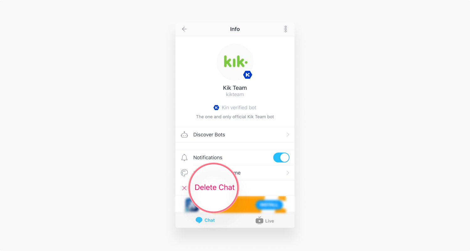 kik app delete account