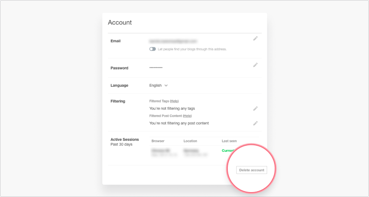 Delete Your Account or Blog – Help Center