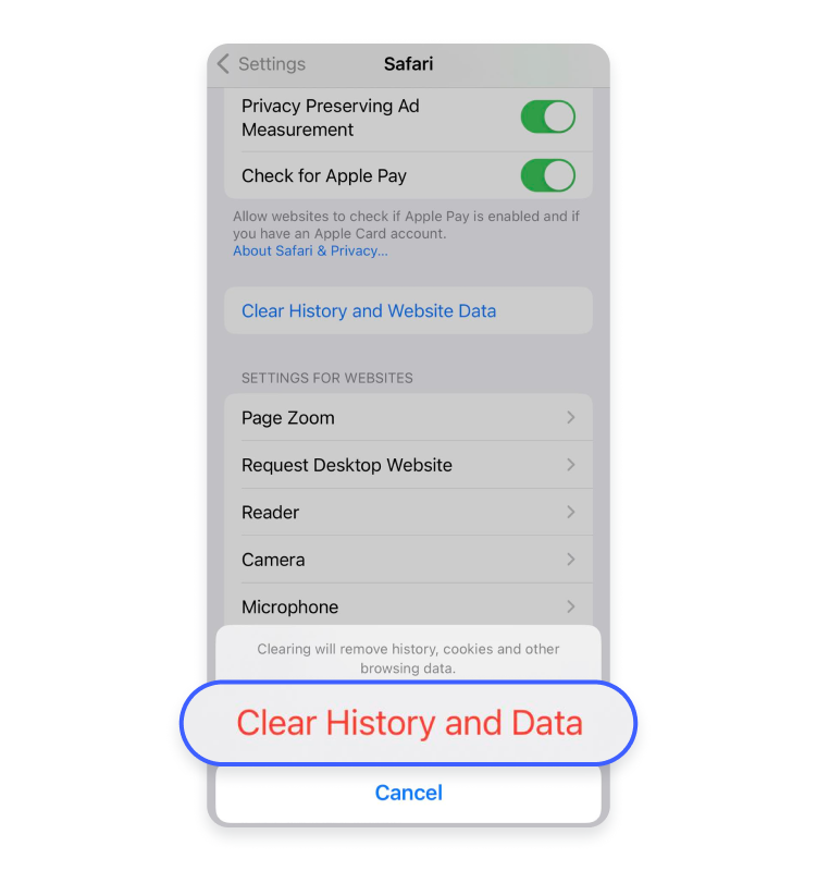Clear your cache on iPhone - Apple Support